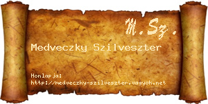 Medveczky Szilveszter névjegykártya