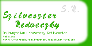 szilveszter medveczky business card